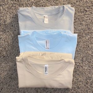 (3) - Small - American Apparel - Simple Crew Tees